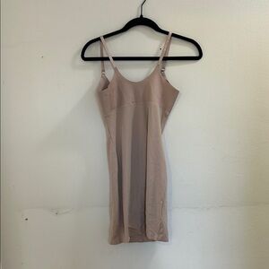 Nude Chemise Slip Dress